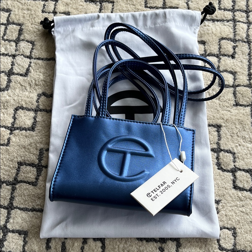 Telfar Shiny Blue Mini Bag